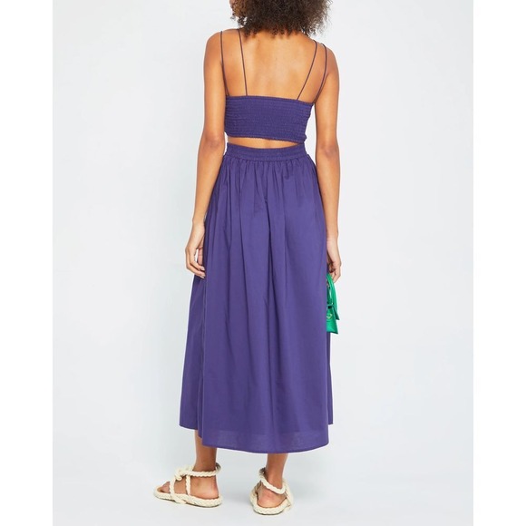 Elegant 100%‎ Cotton Purple Crop Top - Picture 3 of 6